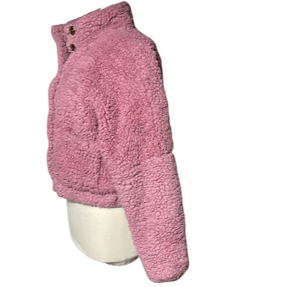 Tularosa Oversized Teddy Bomber Jacket‎ Quilted lining SZ S Pink - Picture 6 of 10